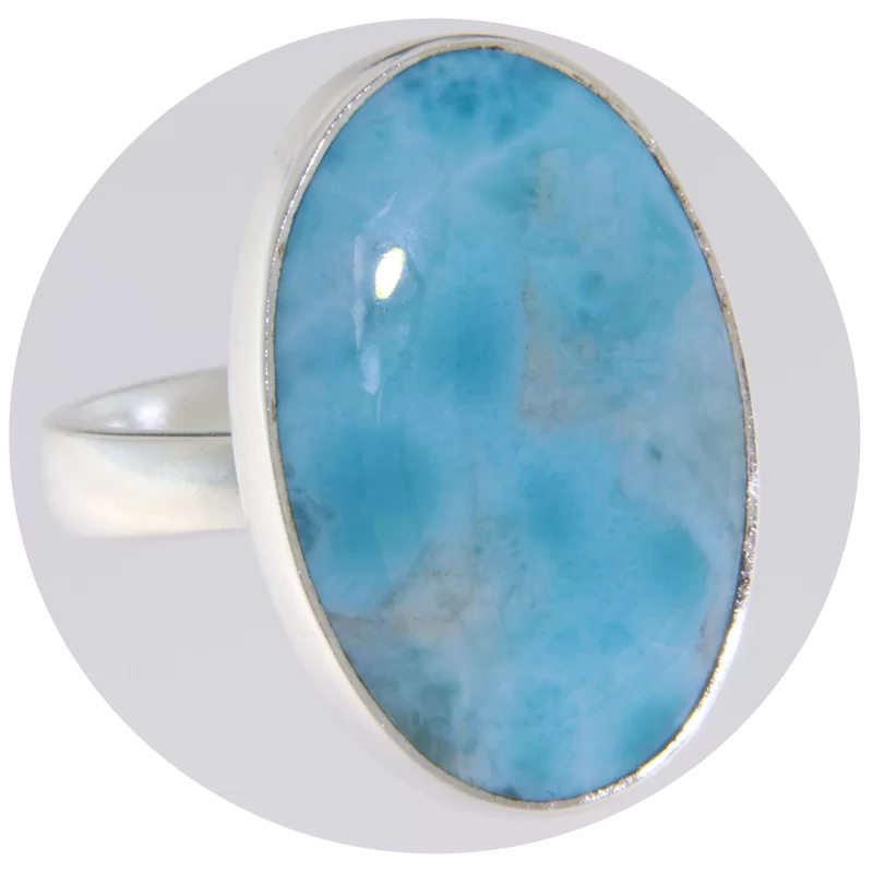 Inel Argint 925 Larimar Natural - Calm si Puritate