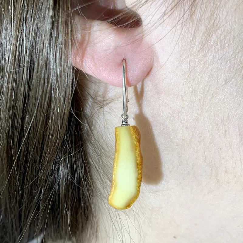 Cercei Argint 925 Freeform Chihlimbar Miere Ambra Naturala - Look Autentic si Organic