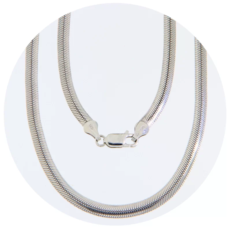 Lant 5 mm Herringbone Argint 925 Placat cu Rodiu - Genesis