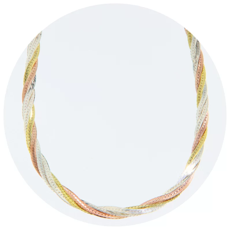 Lant Rasucit 5 mm Argint 925 Placat cu Aur si Rodiu - Rising Sun