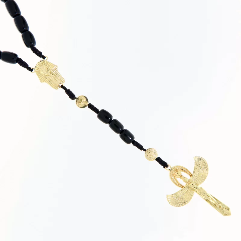 Colier Masiv Aur 14 k Margele Tutankamon Nefertiti - Minunile Egiptului