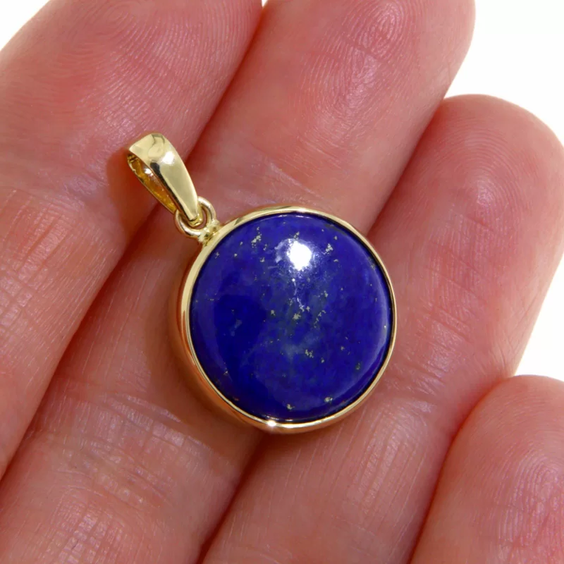 Pandantiv Aur Galben 14 k Lapis Lazuli Natural - Eleganta si Unicitate