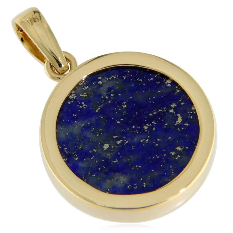 Pandantiv Aur Galben 14 k Lapis Lazuli Natural - Eleganta si Unicitate