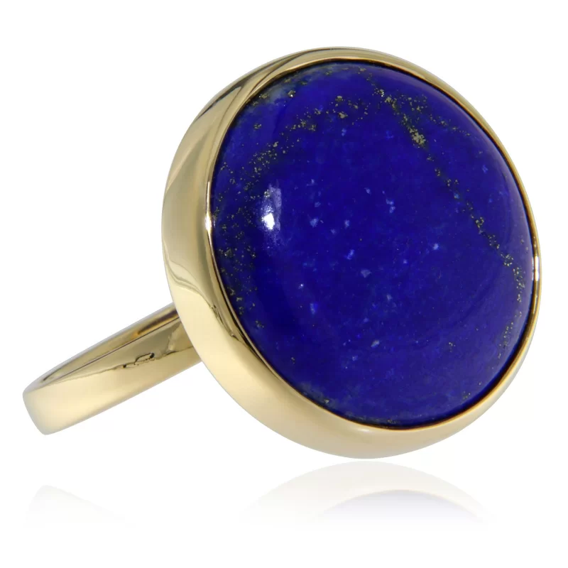 Inel Aur Galben 14 k Lapis Lazuli Natural - Eleganta si Stil