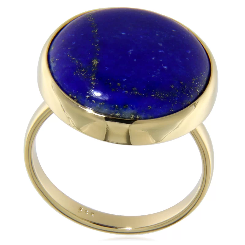 Inel Aur Galben 14 k Lapis Lazuli Natural - Eleganta si Stil