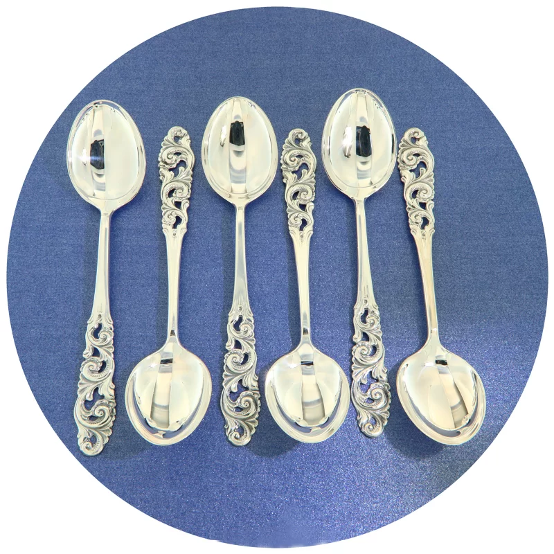 Set Lingurite Argint Masiv Exquisite Floral Elements