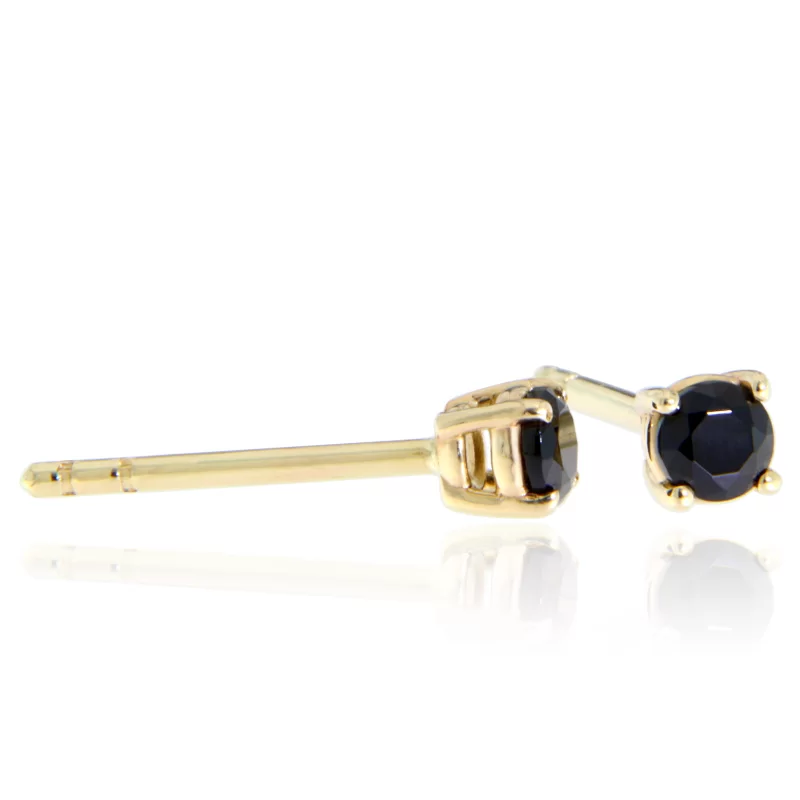 Cercei Stud Surub Aur 14k Onix Natural - Contrast Elegant
