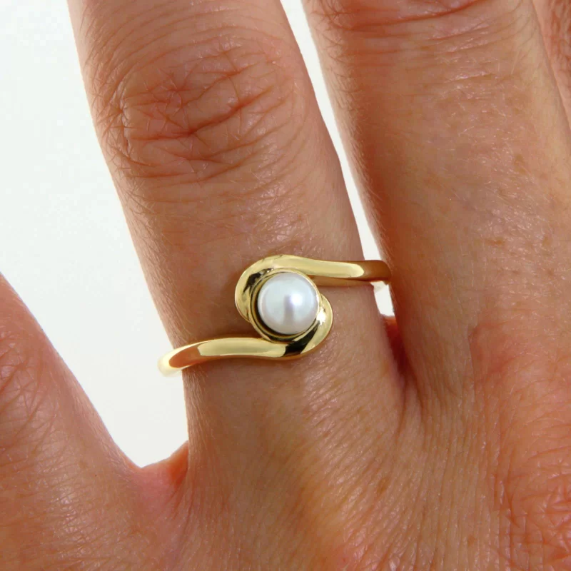 Inel Aur Galben 14k Perla de Cultura - Delicat si Rafinat