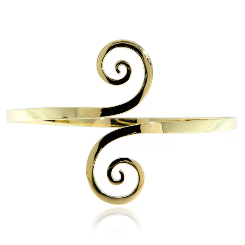 Bratara Aur Galben 14k pentru Brat Handmade Spirale - Eleganta si Energie