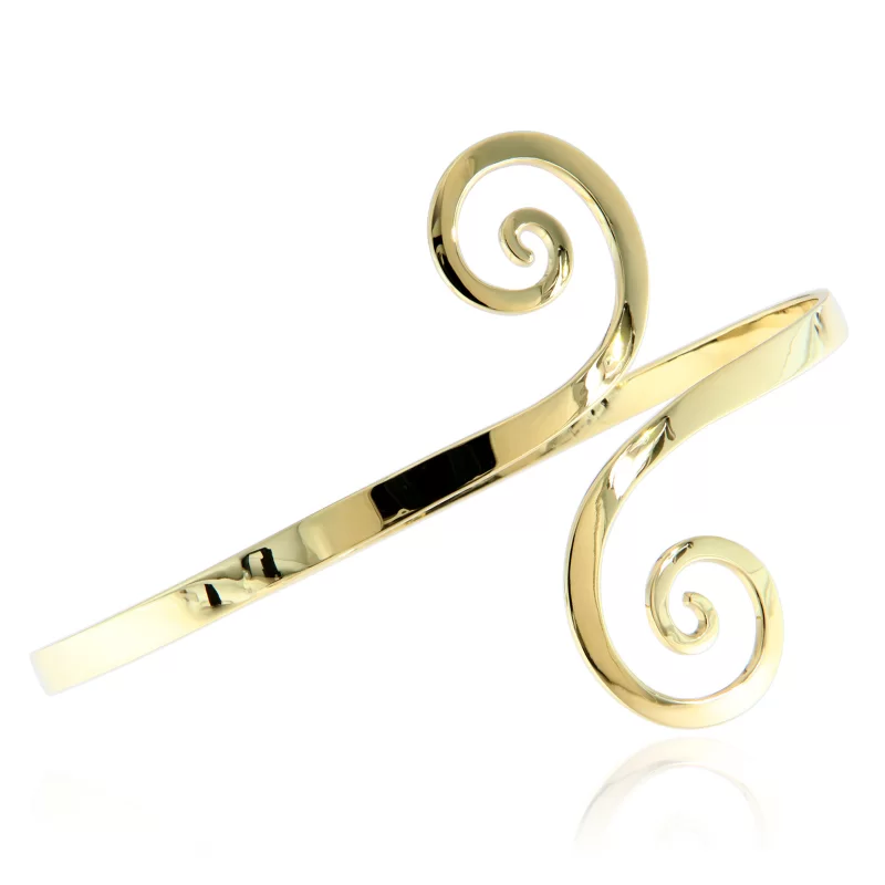 Bratara Aur Galben 14k pentru Brat Handmade Spirale - Eleganta si Energie