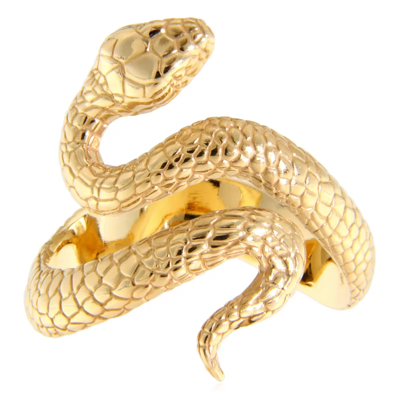  Inel Aur Galben 14k Snake Sarpe - Transformare si Putere Interioara