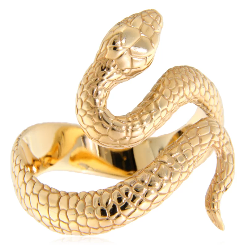  Inel Aur Galben 14k Snake Sarpe - Transformare si Putere Interioara