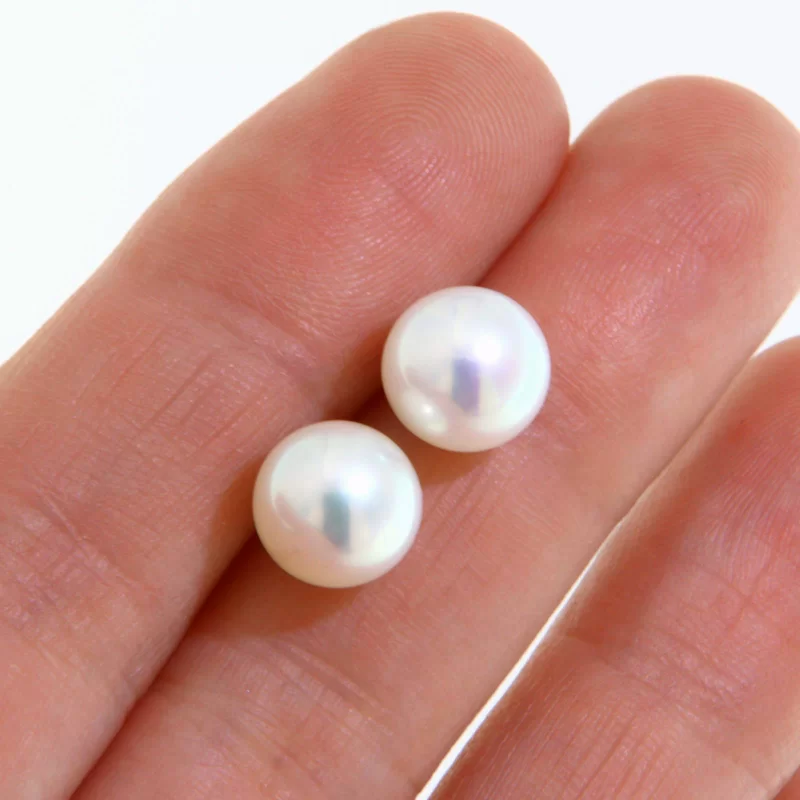 Cercei Stud Surub Aur 14K Perle Naturale de Cultura - Eleganta si Delicatete