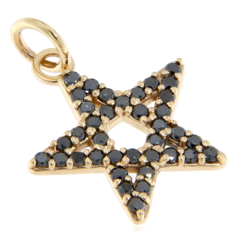 Pandantiv Aur Galben 14k Diamante Naturale Star Shine