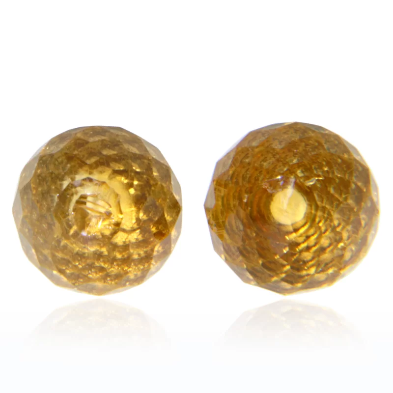 Cercei Stud Aur 14k Galben Citrin Natural - Accent Solar