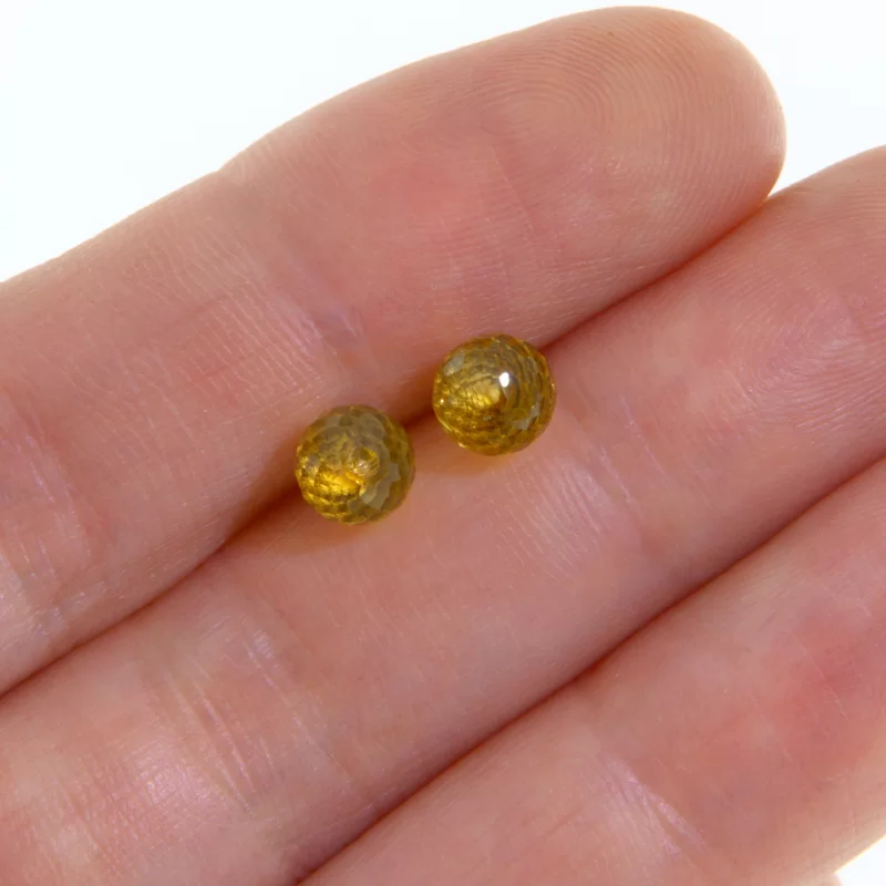 Cercei Stud Aur 14k Galben Citrin Natural - Accent Solar