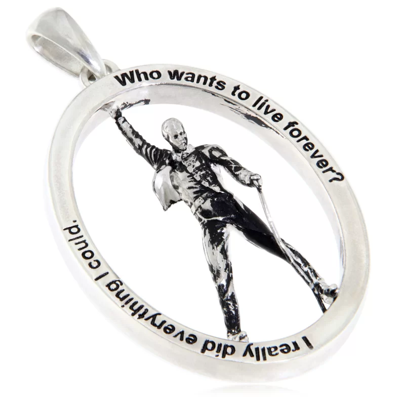 Pandantiv Argint 925 Sculptat Freddie Mercury Queen – Energie Rock si Libertate
