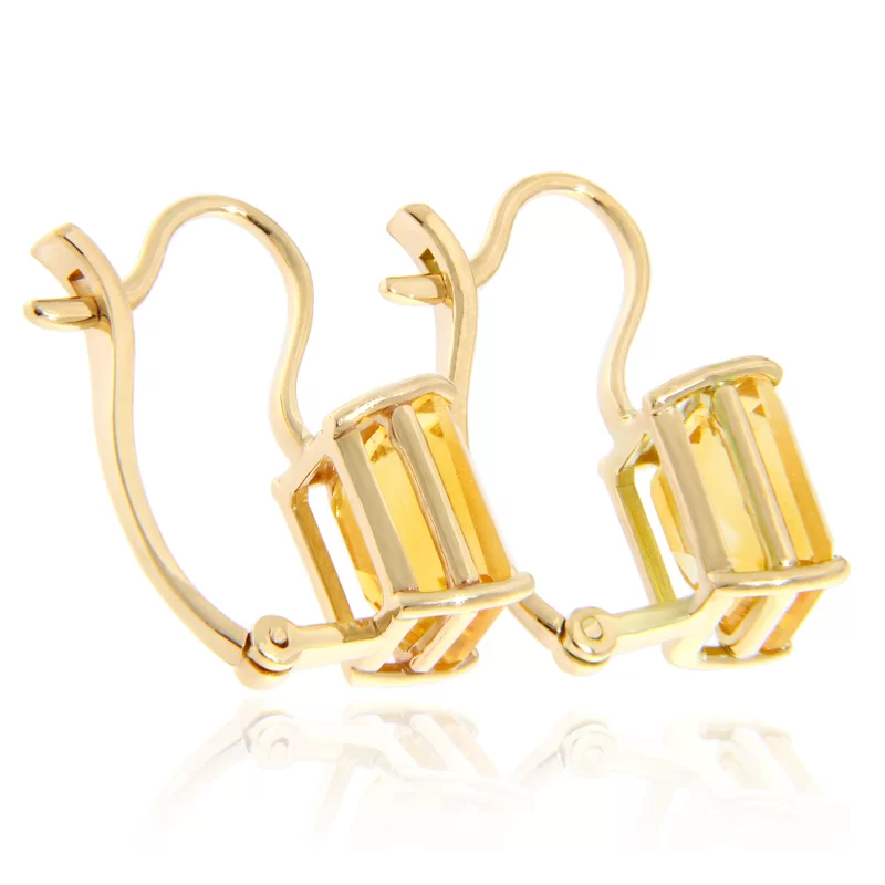 Cercei cu Tortite Aur 14k Citrin Natural - Stralucire Solara si Eleganta