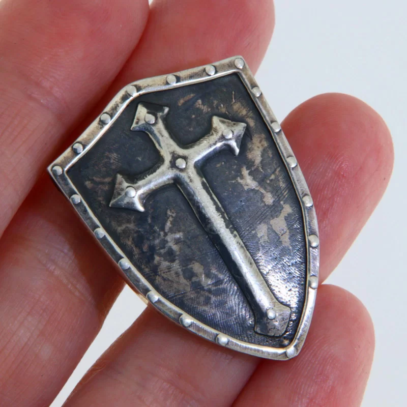 Pandant Argint 925 Scut Roman Medieval - Traditie si Onoare