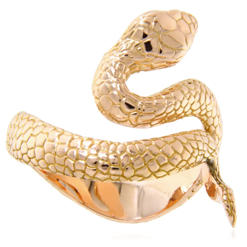  Inel Aur Roz 14 k Diamante Naturale - Snake Sarpe - Elegant, Fluid