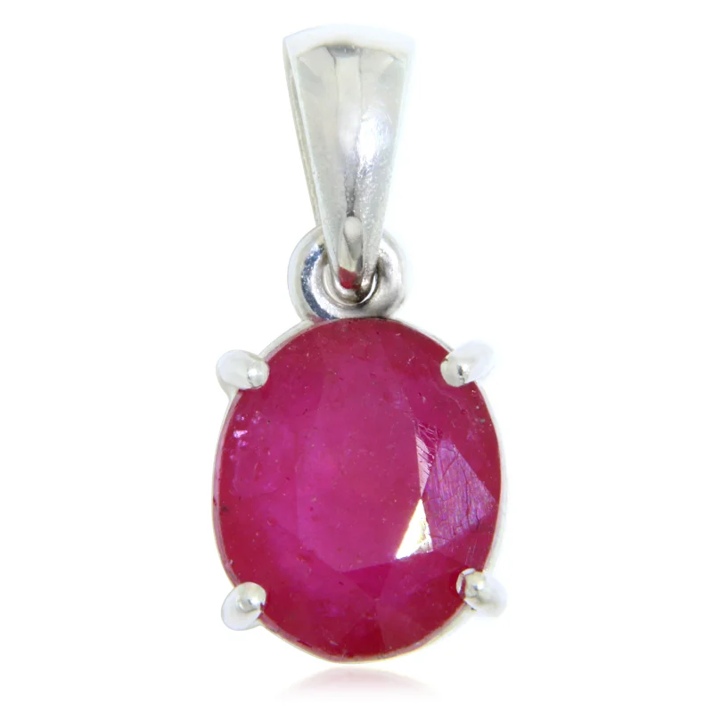 Pandantiv Argint Rubin Natural 3.51 ct - Culoare Vibranta