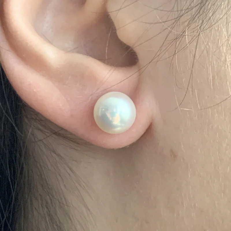 Cercei Stud Surub Aur 14K Perle Naturale de Cultura - Eleganta si Delicatete