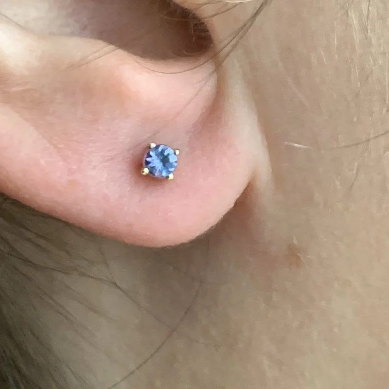 Cercei Stud Șurub Aur 14k cu Topaz London Natural - Lumina si Delicatete