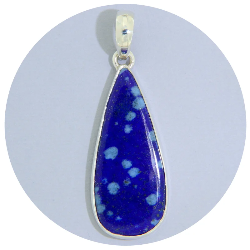  Pandant Argint 925 Lapis Lazuli Natural Para - Eleganta si Mister