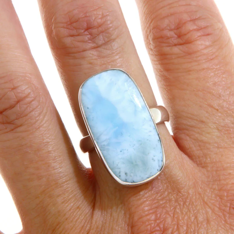 Inel Argint 925 Larimar Natural - Calm si Rafinament