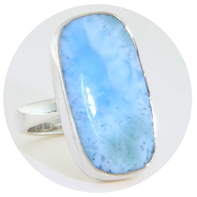 Inel Argint 925 Larimar Natural - Calm si Rafinament