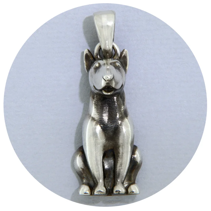 Pandantiv Argint 925 Bull Terrier - Bijuterie Canina cu Design Realist