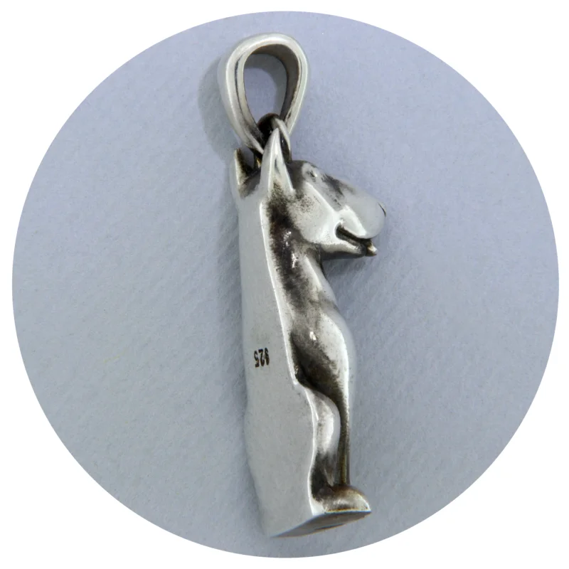 Pandantiv Argint 925 Bull Terrier - Bijuterie Canina cu Design Realist