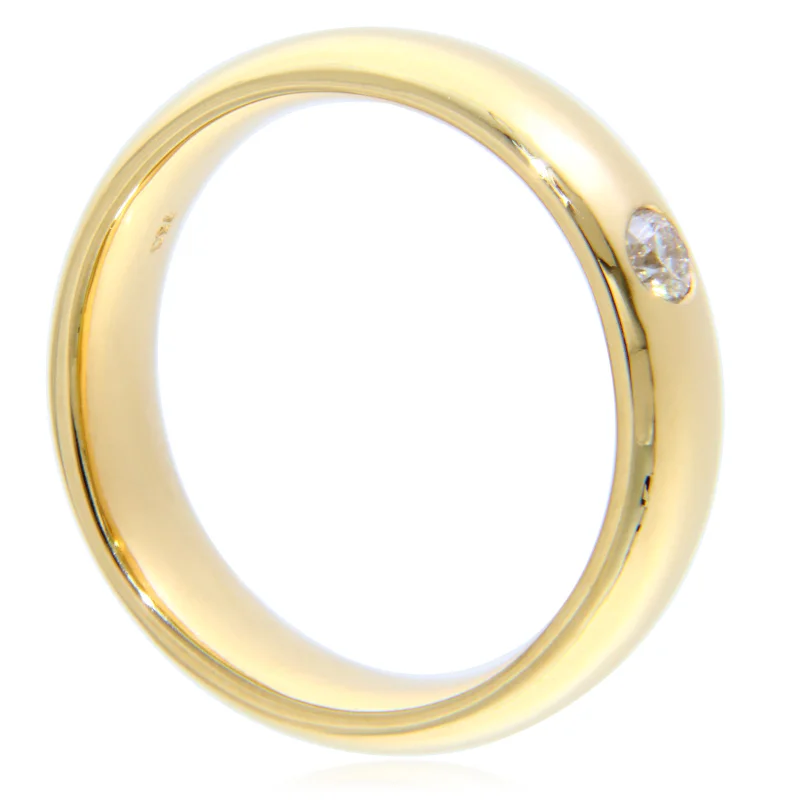 Verigheta Aur Galben 18k Plain Diamant Natural - Clasic si Elegant