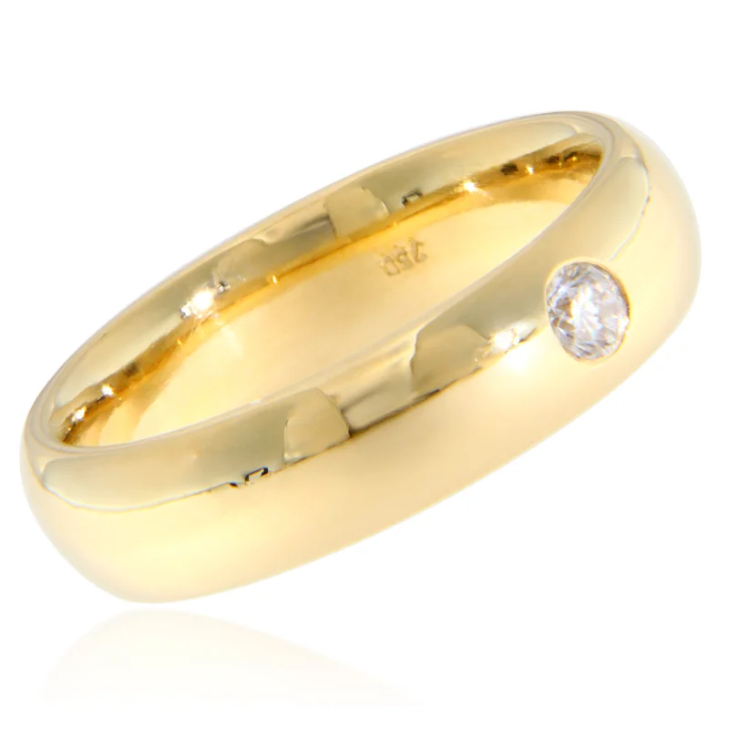 Verigheta Aur Galben 18k Plain Diamant Natural - Clasic si Elegant
