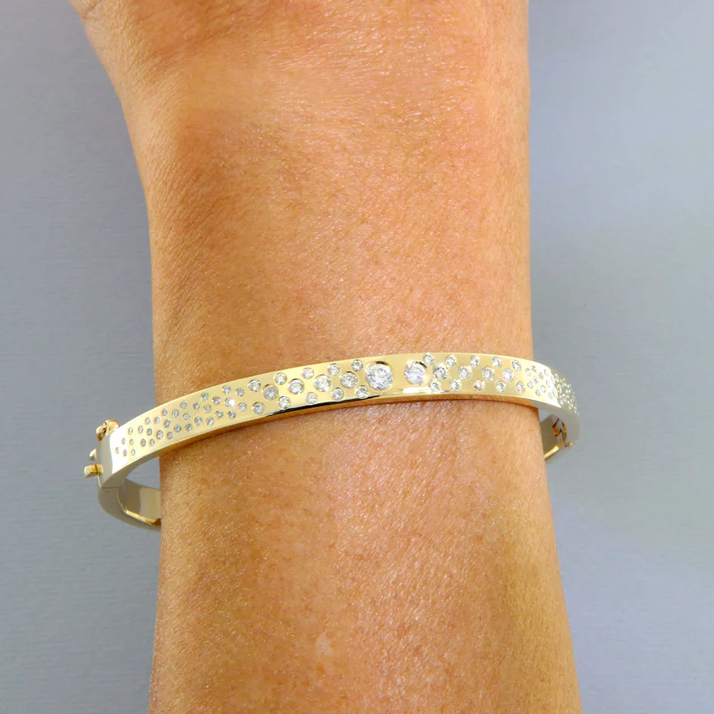 Bratara Aur Galben 14 k Diamante Naturale - Lux si Eleganta