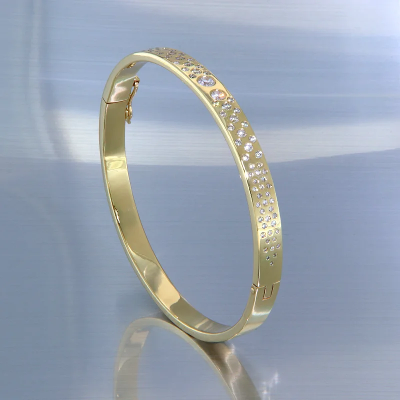 Bratara Aur Galben 14 k Diamante Naturale - Lux si Eleganta