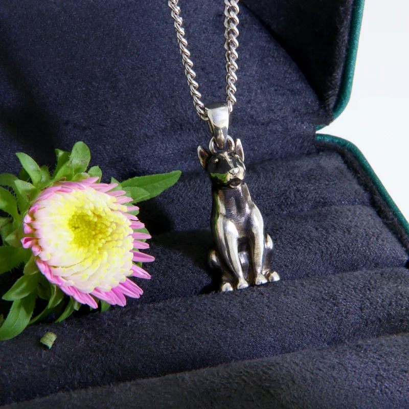 Pandantiv Argint 925 Bull Terrier - Bijuterie Canina cu Design Realist