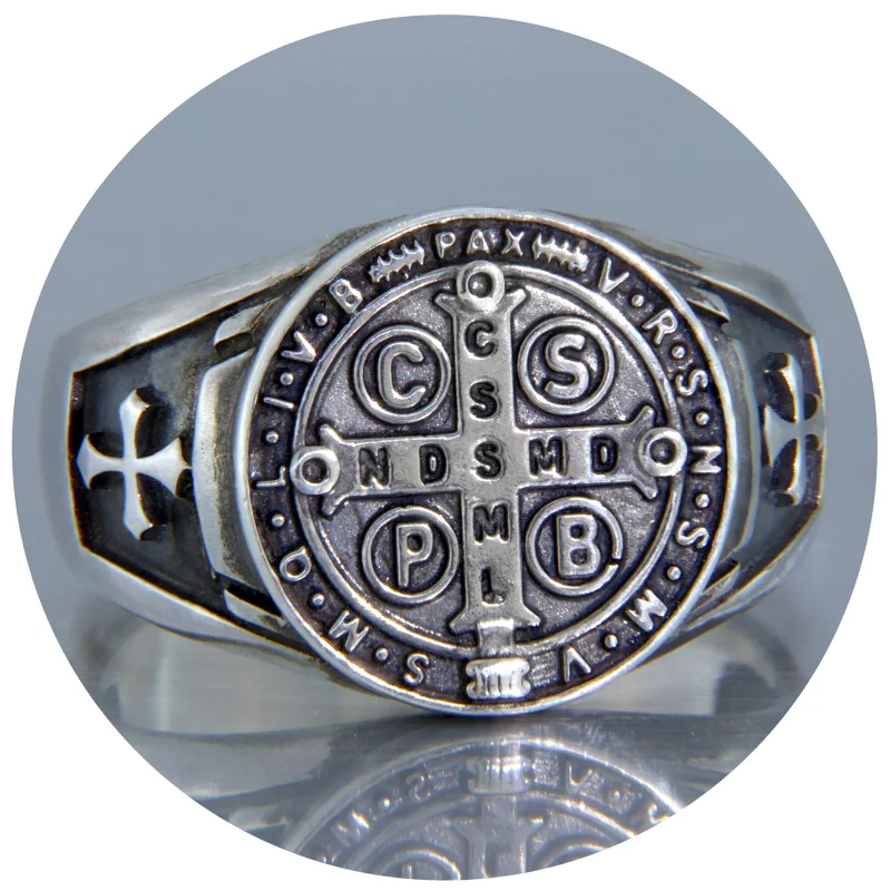  Ghiul Argint 925 Cruce Sfantul Benedict 
