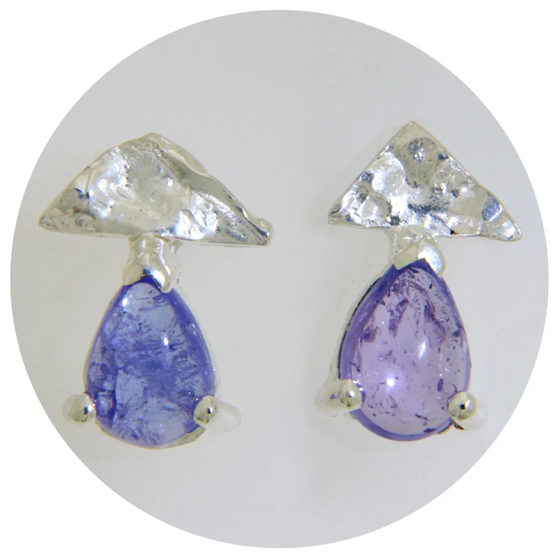 Cercei Stud Argint 925 Ametist Lavanda Natural - Energie Calma