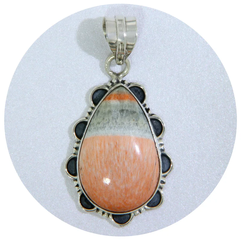 Pandantiv Argint 925 Oxidat Celestobarit Natural - Mister si Rafinament