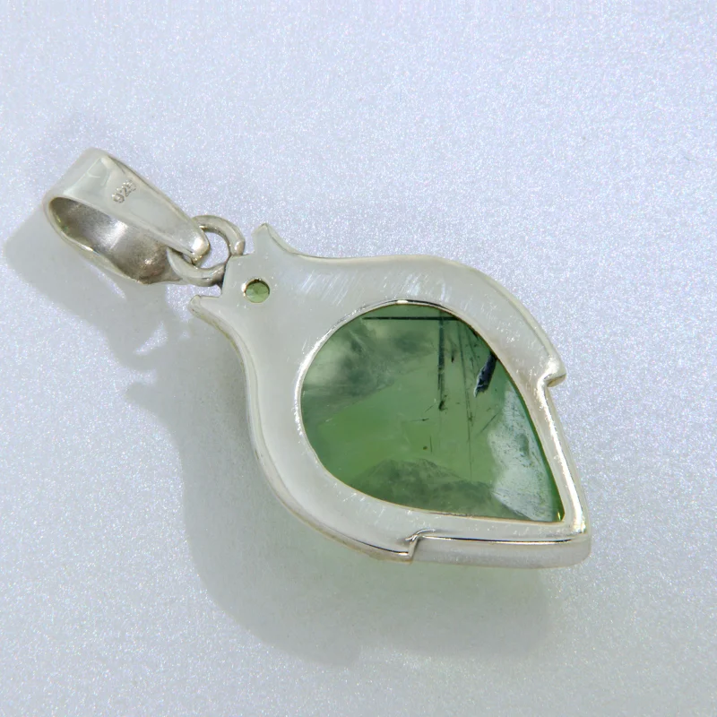 Pandantiv Argint 925 Prehnit Peridot Naturale - Energie si Claritate