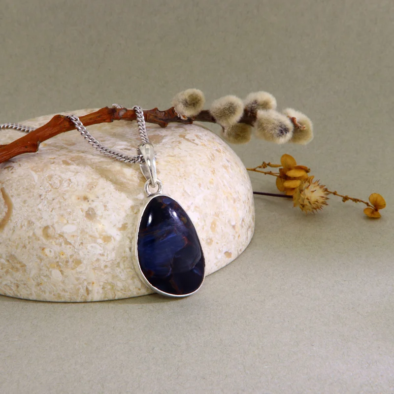 Pandantiv Argint 925 Pietersit Natural - Profunzime si Rafinament