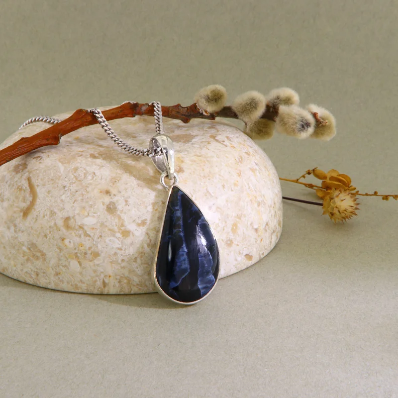  Pandantiv Argint 925 Pietersit Natural - Forta si Vibratie