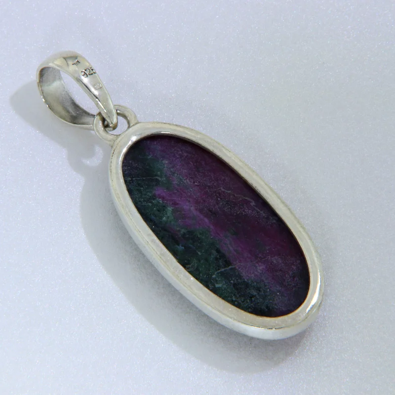 Pandantiv Argint 925 Rubin in zoisit Natural - Contrast si Energie