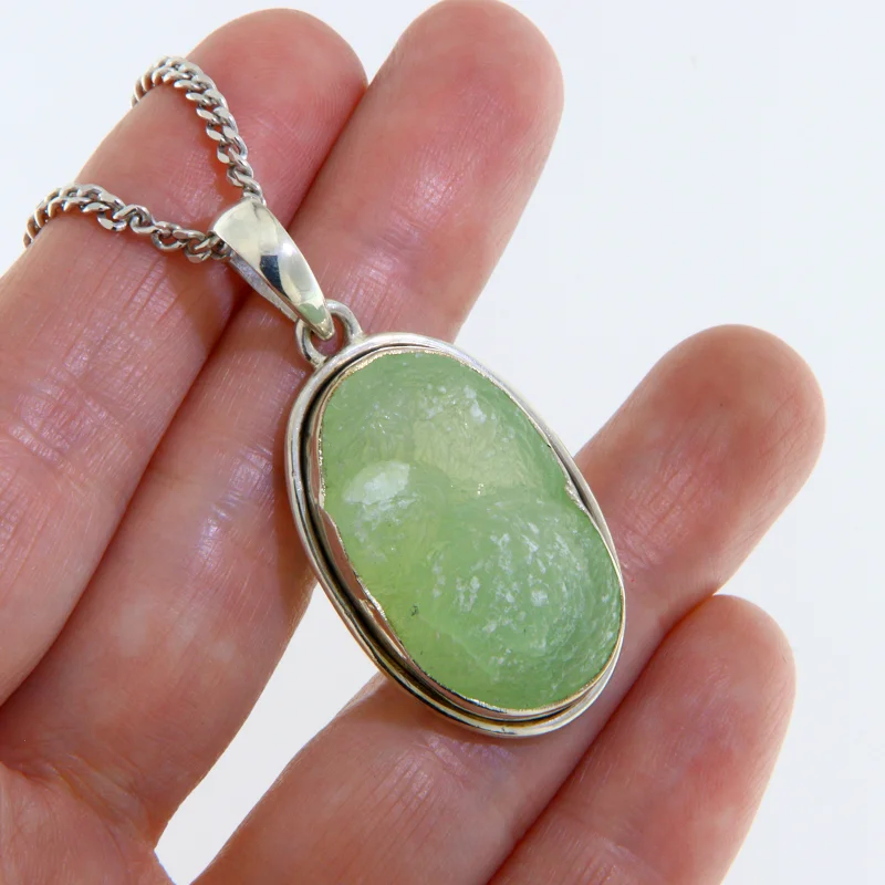 Pandantiv Argint 925 Prehnit Natural - Vibratie Pura