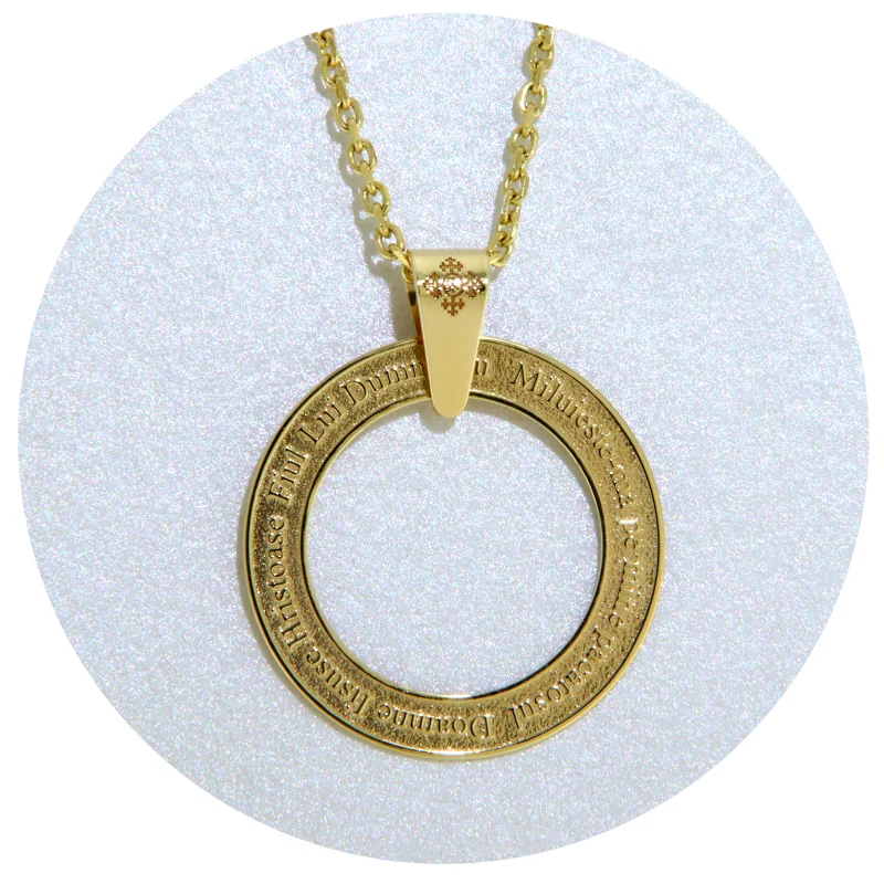 Pandantiv Aur 14k Galben Rugaciunea Inimii - Frumusete Spirituala