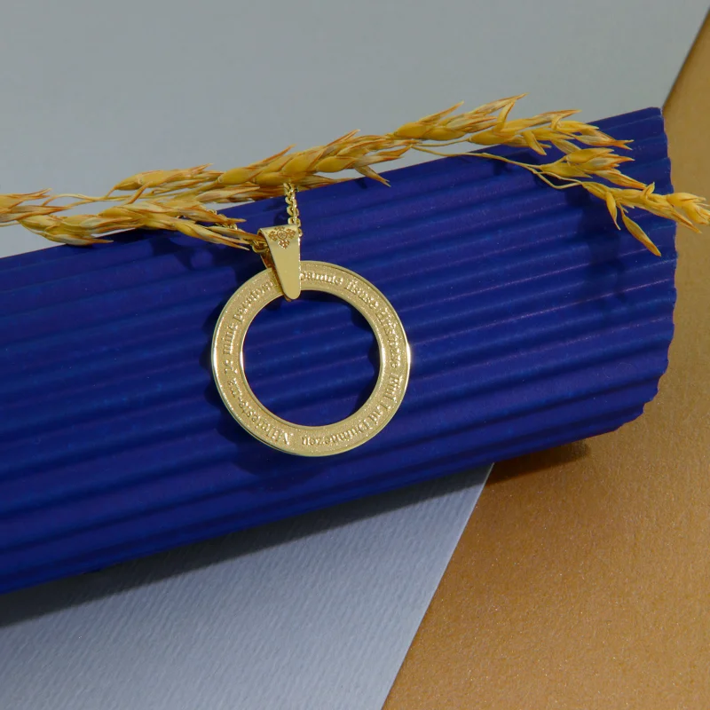 Pandantiv Aur 14k Galben Rugaciunea Inimii - Frumusete Spirituala