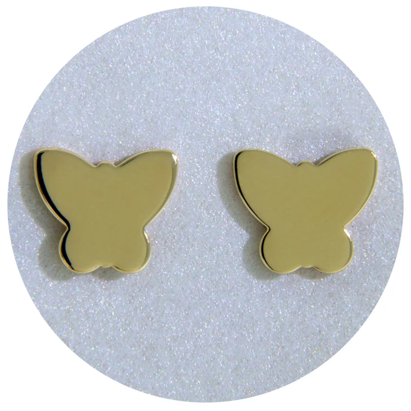 Cercei Stud Aur Galben 14k Fluturi - Eleganta in zbor