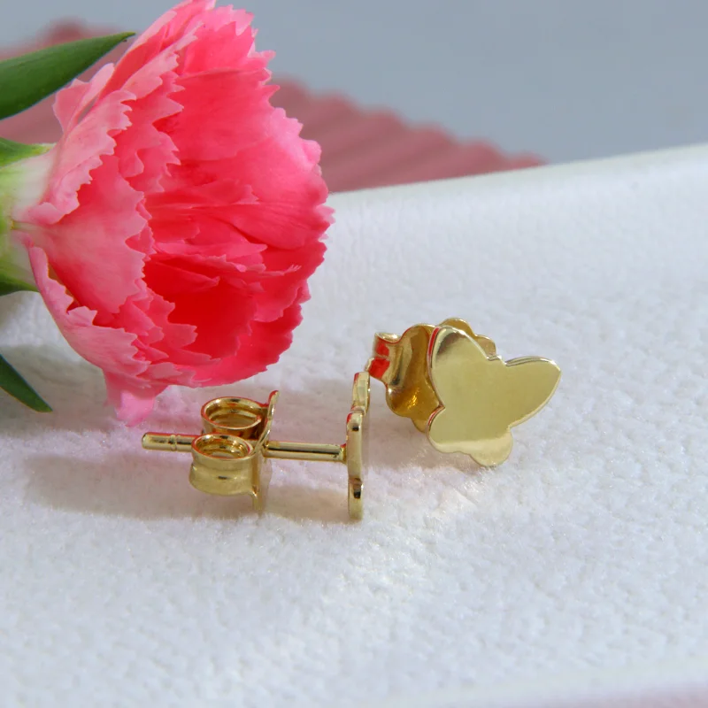 Cercei Stud Aur Galben 14k Fluturi - Eleganta in zbor