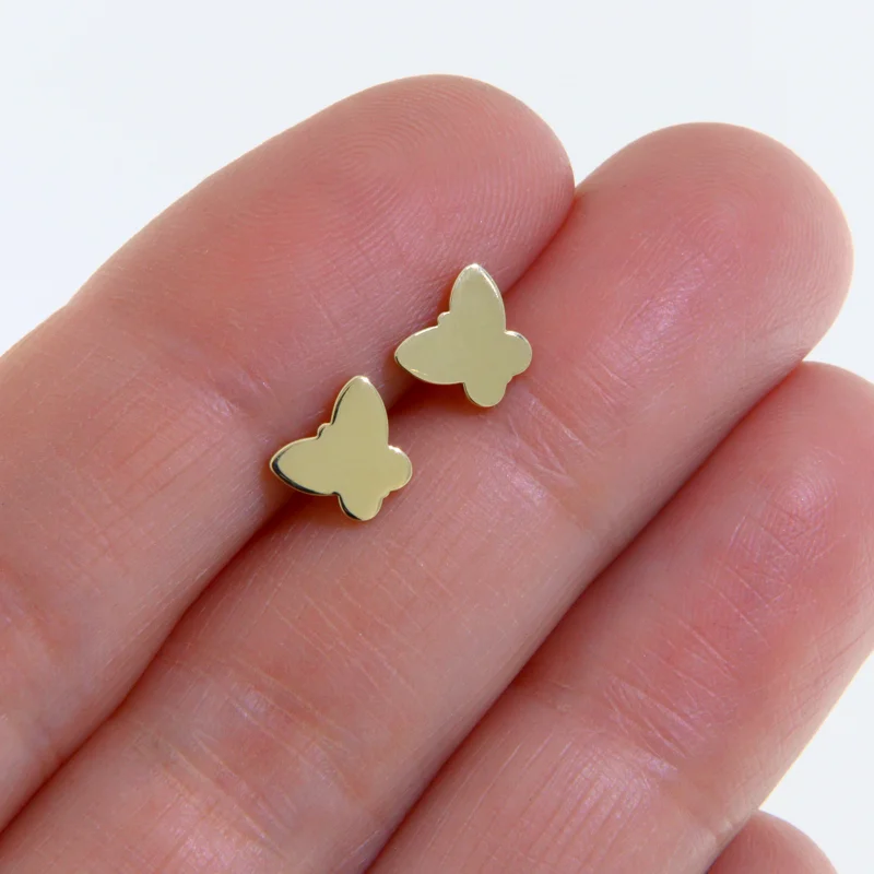 Cercei Stud Aur Galben 14k Fluturi - Eleganta in zbor